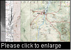 Digital map of the region of Juba, showing 5 out of the 20 different data layers which were used to compile it. From left to right: elevation, terrain, vector, satellite image, settlements and infrastructure. Copyright: CDE, 2009